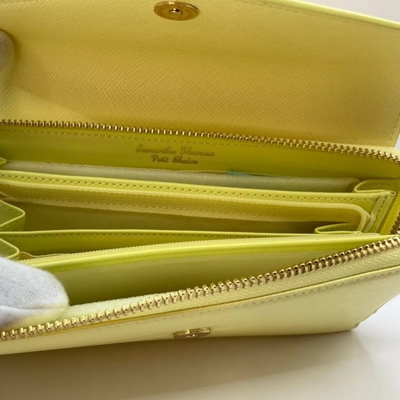 LOW START Samantha Thavasa Petit Choice Long Wallet Yellow Exclusive from Japan - Picture 7 of 13